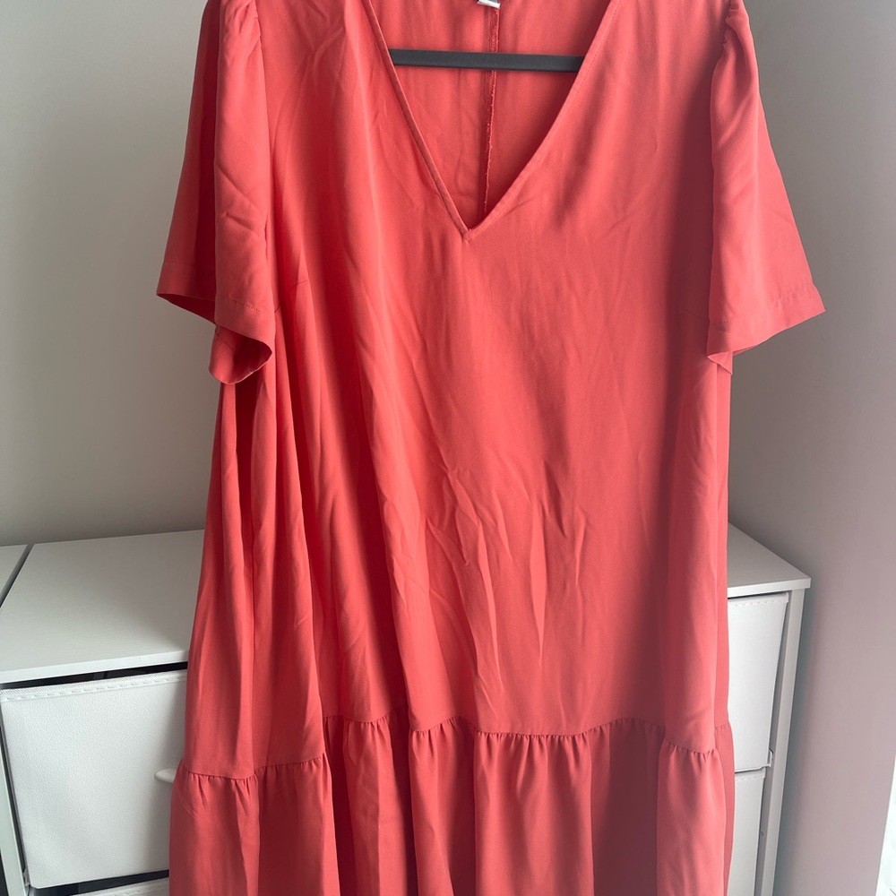 a new day Coral V-Neck Dress